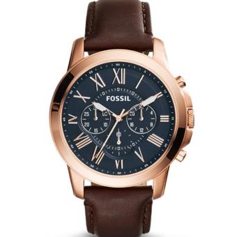 Gambar Fossil Jam Tangan Pria Fossil FS5068 Grant Chronograph Brown Leather Watch