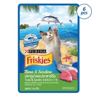 Gambar Friskies Pouch Wet Tuna Sard Makanan Kucing 6 Pcs [80 g 6 Pcs]