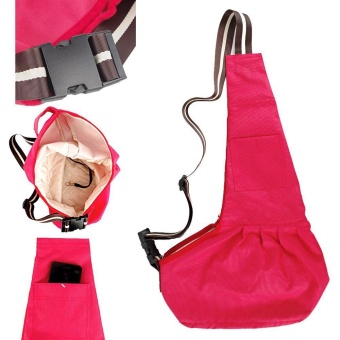 Gambar fuskm Oxford Cloth Cat Puppy Pet Dog Sling Carrier Bag TravelHandbag (Red,S)   intl