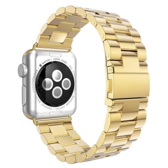 GAKTAI For Space Black Apple Watch Replacement Stainless Steel Link Bracelet Strap Band 38MM - Gold popular - intl  