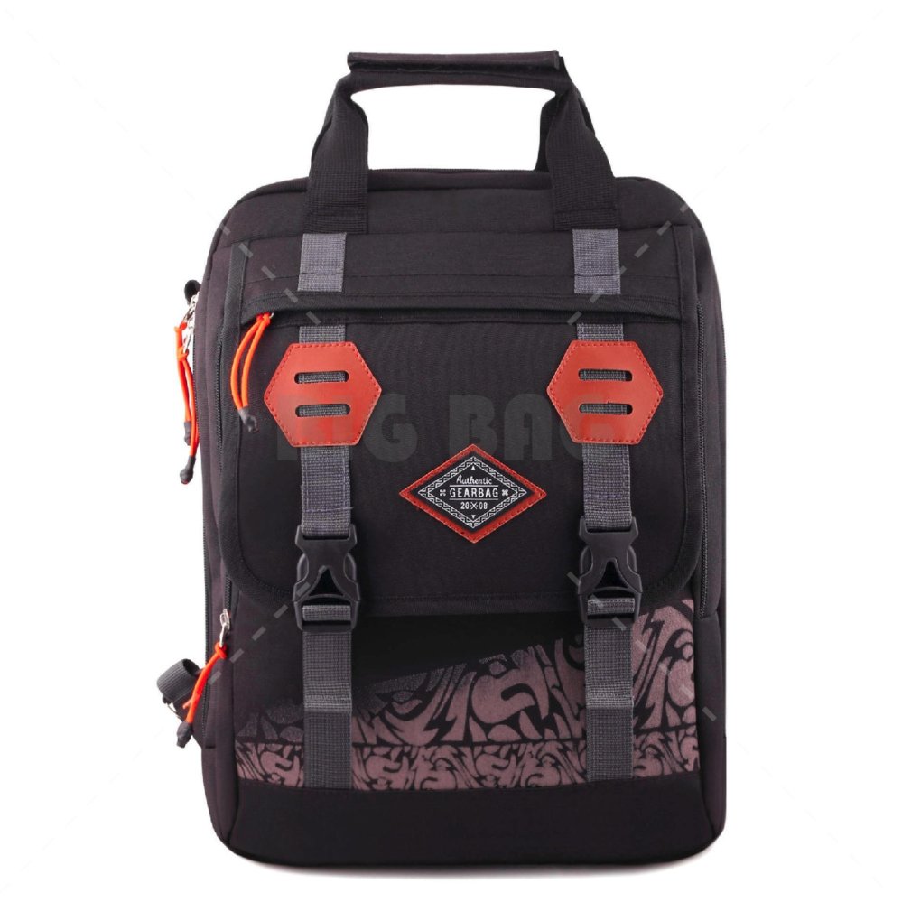 Tas Ransel Gear Bag Ethereals Multipack Laptop 3in1 Tas Laptop Backpack - Tas Jinjing dan Tas Selempang Authentic Edition – Black + FREE Jam Tangan Pria ( Random Model ) Tas Gunung Tas Pria Dailypack Tas Fashion Pria