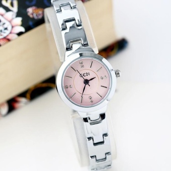 GEDI Ladies Fashion High-end Waterproof Luxury Bracelet Watch Exquisite Watch Pink - intl  