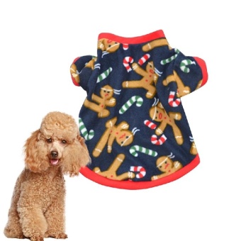 Gambar Gracefulvara cool fashion durable attractive hot dog puppy christmas autumn winter warm sweater embroidered clothes coat dog clothes(size L)   intl