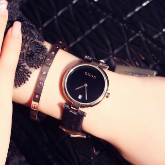 Harga Guou asli kasual sabuk kulit jam tangan wanita Online Terjangkau