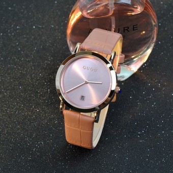 Gambar Guou Jianyue ramping benar benar jam tangan kulit