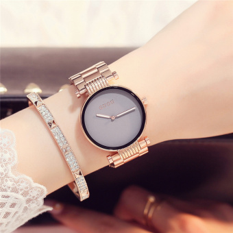 Gambar GUOU Korea Fashion Style baja jam dengan jam tangan wanita Analog Shi Ying jam