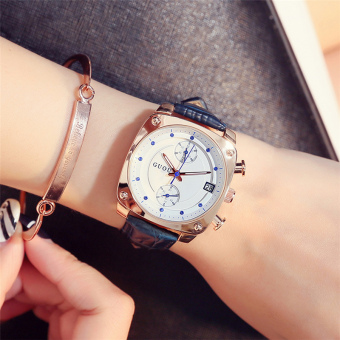 Jual GUOU tren perempuan sabuk kulit kalender pergelangan tangan jam
jam tangan Waterproof Online Terbaru