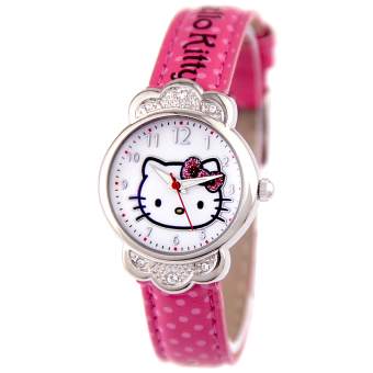 Hello Kitty Korea berlian Shi Ying gadis jam tangan tahan air jam tangan anak-anak jam tangan  
