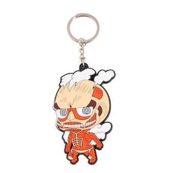 HOT Cute Attack On Titan Colossal Silicone Key Ring Chain Keychain Figure - intl  