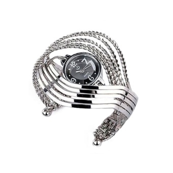 HUADE Charm Bracelet Quartz Wrist Watch (Silver) - intl  