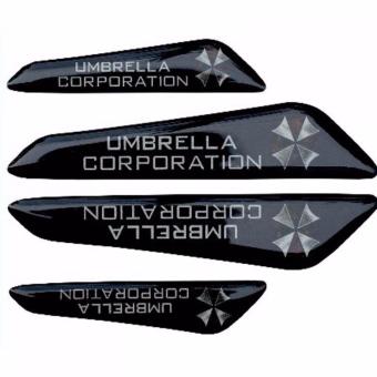 Silicone Car Door Bumper Guard Pelindung Pintu Mobil Corporation - Black Silver