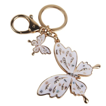 Gambar iooiopo Fashion Butterfly Shape Alloy Shell Keychain Women Key Ring(Colorful)   intl
