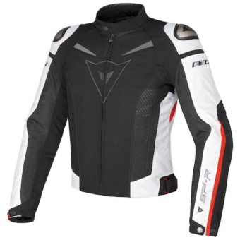 Gambar Jaket Dainese Super Speed Textile Black White Red Size 50