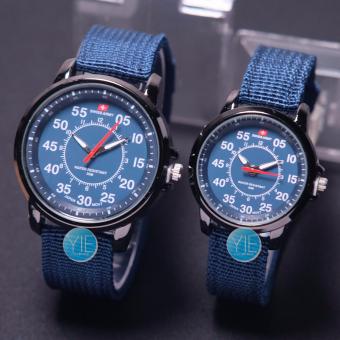 Gambar Jam Tangan Couple Swiss Army Canvas   Biru