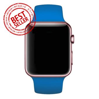 Gambar Jam Tangan LED   Jam Tangan Pria dan Wanita   Strap Karet   Biru Muda Gold Pink   Apple_SoftBlue_RoseGold