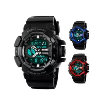 Jam Tangan Pria Skmei Original Casio Men Sport Led Water Resistant Ps005  