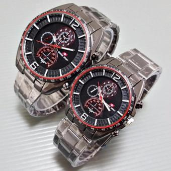 Jam tangan-Swiss-Army-Couple-Rustic-strap rantai  