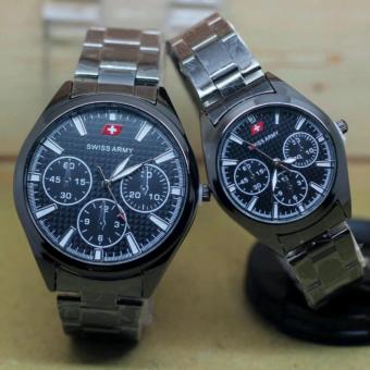 Jam tangan Swiss army pria&wanita Couple Rantai-7045-HA  