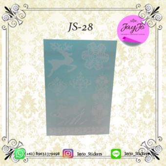 Gambar JS 28 White Henna Raindeer   Henna Putih   White Henna