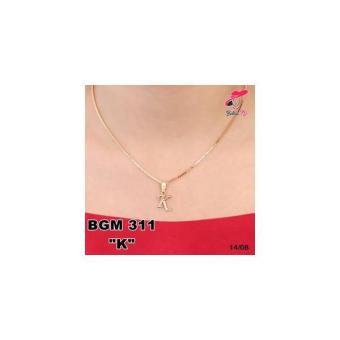 Kalung Xuping Emas Huruf K Permata Zircon Lapis Emas Gm 311  