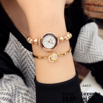 Gambar Kimio Korea Fashion Style kecil jam piring mutiara jam tangan gelang jam tangan wanita