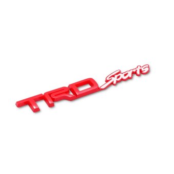 Gambar Klikoto Emblem Mobil Variasi Tulisan TRD Sport   Merah