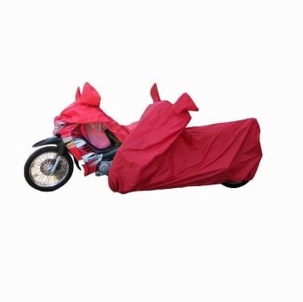 Gambar Koraibi K1 Merah Cover Motor Bebek Matic Vespa