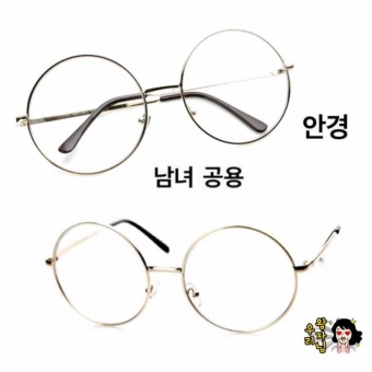 Gambar Korea Fashion Style   Kacamata Bulat   Fashion   Unisex   Gold   Clasic Round Glasses