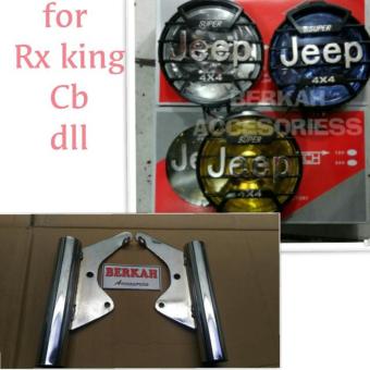 kuping lampu plus reflektor jeep 4x4 super rx king cb dll mika Biru