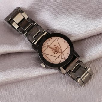 LALANG Fashion Women Watch Casual Quartz Wristwatch Gift Couple Watch S (Black+White)  
