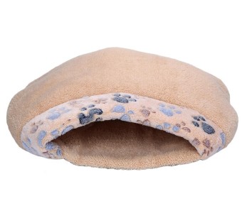 Gambar lanyasy Kitten Sleep Bed With Paw Print Windproof Winter Cat HouseFor Cats Puppy And Rabbits.   intl