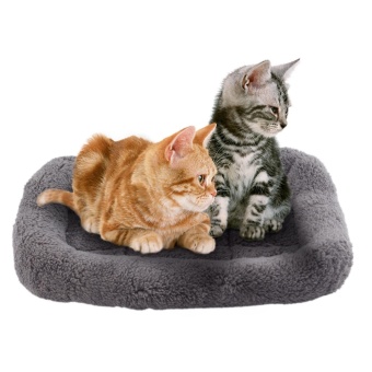 Gambar lanyasy Pet Indoor Padded Bolster House Bed Sleeping Cushion PetFleece Crate Bed 15.7x10.7x2.5 Inch For Cats And Small Dogs   intl