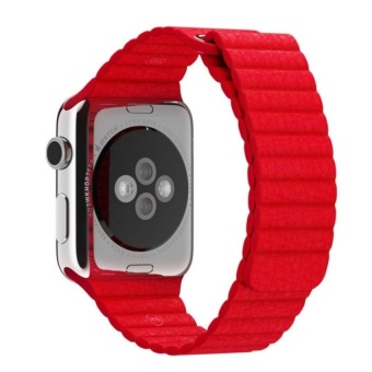 Leather Loop Band for Apple Watch 42mm - Red  
