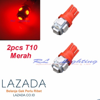 Gambar LED Lampu Senja Bola Cucuk Led T10   Merah