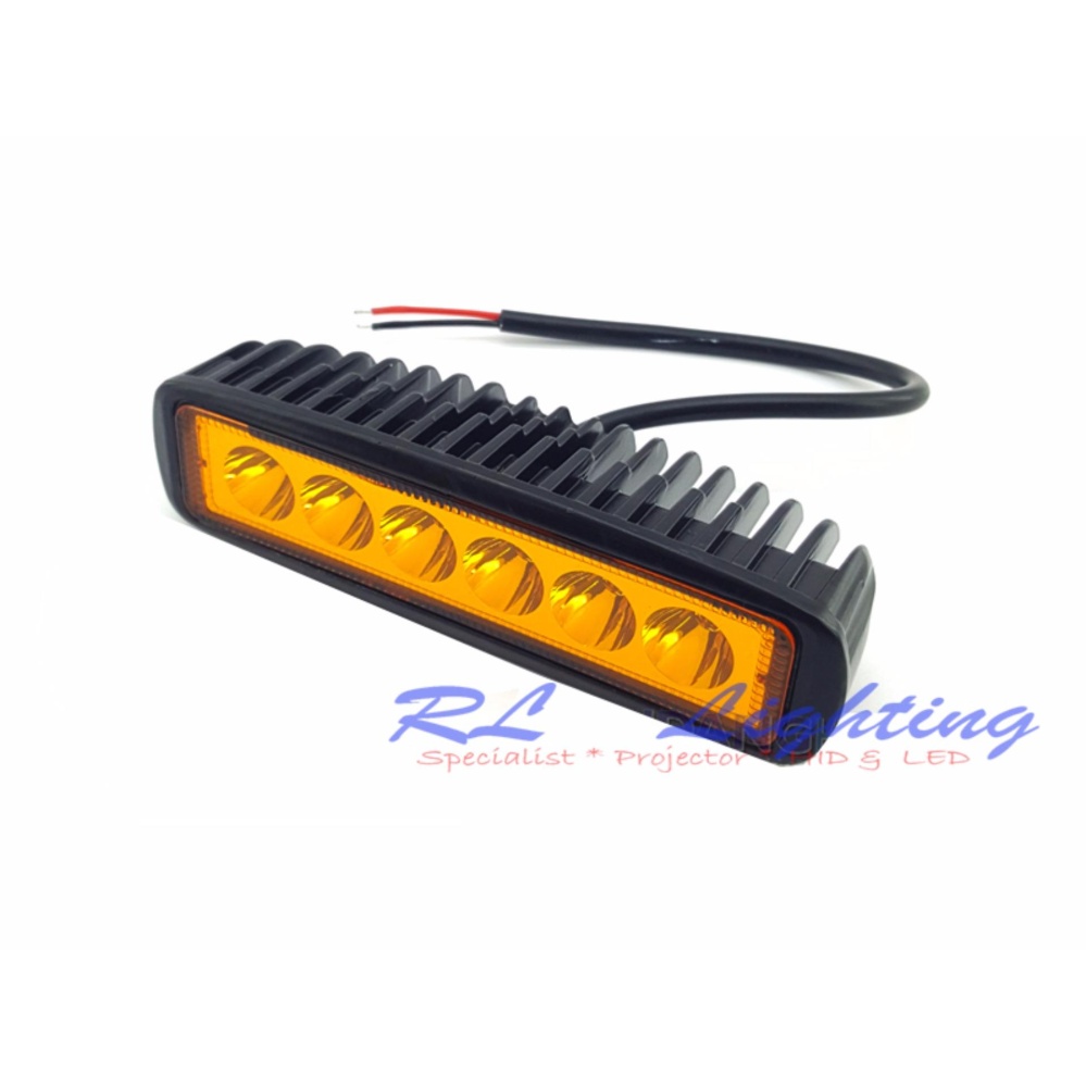 ... LED Lampu Tembak Sorot Worklight Cree Led Spot Lurus 6 Mata 18 Watt - Kuning ...