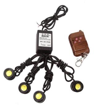 Gambar Leegoal 4 In 1 Lampu Sorot Mata Elang Memimpin Kit DRL Ekor Cadangan Untuk Remote Mengendalikan Cahaya Dengan