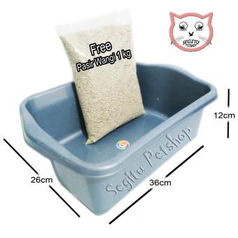Litter Box Tempat Pup Toilet Bak Pasir Kucing Sedang - Size M
