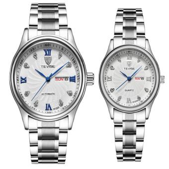 Lovers Watches Men And Women Fashion Casual Watch Steel Watch Date Business Couple 30m Waterproof Pair