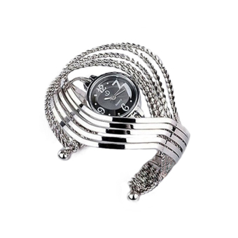 Lucky Charm Bracelet Quartz Wrist Watch (Silver) - intl  