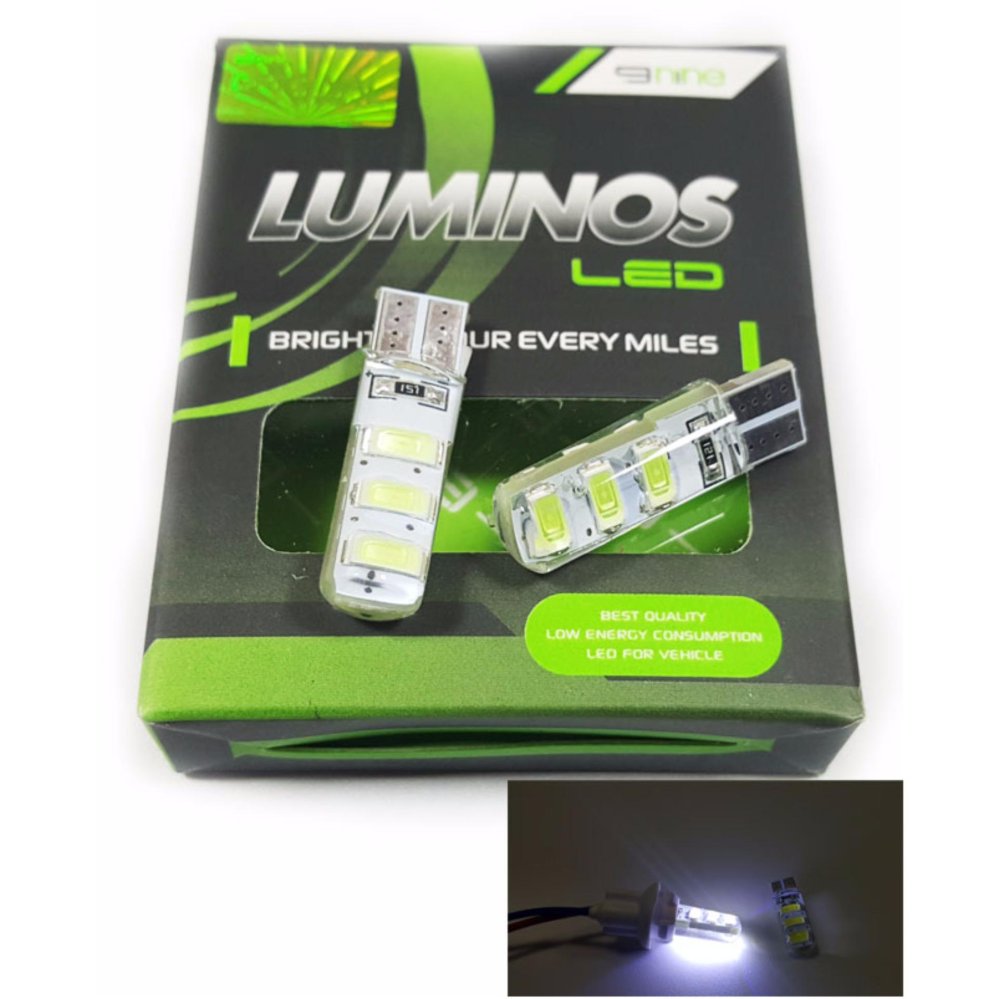 Luminos Lampu LED Senja Kota T10 Strobo - Putih - 2 Buah