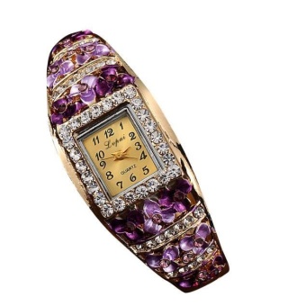 LVPAI Vente chaude De Mode De Luxe Femmes Montres Femmes Bracelet Montre Watch Purple - intl  