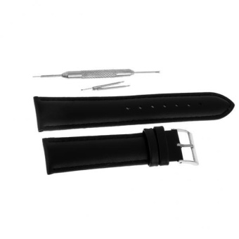MagiDeal Genuine Leather Watch Strap Watch Band Wrist Band Replacement 20mm Black - intl  