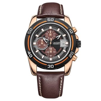 meigeer male watch mens watches luminous watches waterproofmulti-functional sports watch 2023G (brown) - intl  