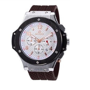 meigeer mountaineering outdoor sports watches authentic fashionwaterproof quartz watch men and women couple models 3002G (brown) - intl  