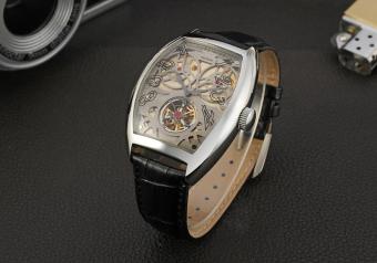Men Watch Fashion Brand Automatic Mechanical Watches Luxury Brand Rose Gold Watch Leather Skeleton Watch Automatic Watch  