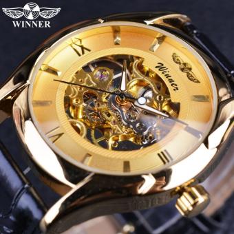 Mens Watches Classic Design New Style Skeleton Top Brand Luxury Montre Homme Clock Men Wristwatch Mechanical Skeleton Watch - intl  