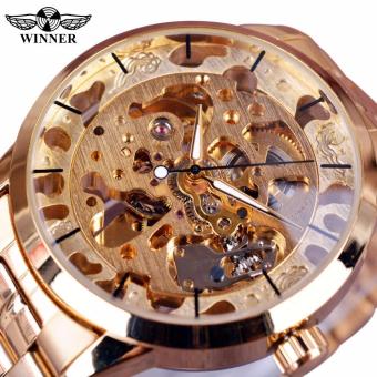 Mens Watches Fashion Casual Mens Watches Top Brand Luxury Automatic Skeleton Watch Clock Men Montre Homme Men Wristwatch Gold Watches - intl  