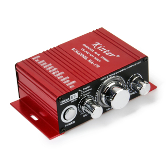 Gambar Merah Mobil Sepeda Motor Mini MP3 Stereo Hi Fi Penguat Audio