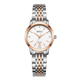 mingjue Binli watches watch strip gold quartz watch waterproof watch business calendar trend Diamond Watch (1 X women Watch) - intl  