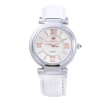 MiniCar JIJIA SG1276 Fashion Nailed Roman Number Scale Quartz Watch for Lady White(Color:White) - intl  